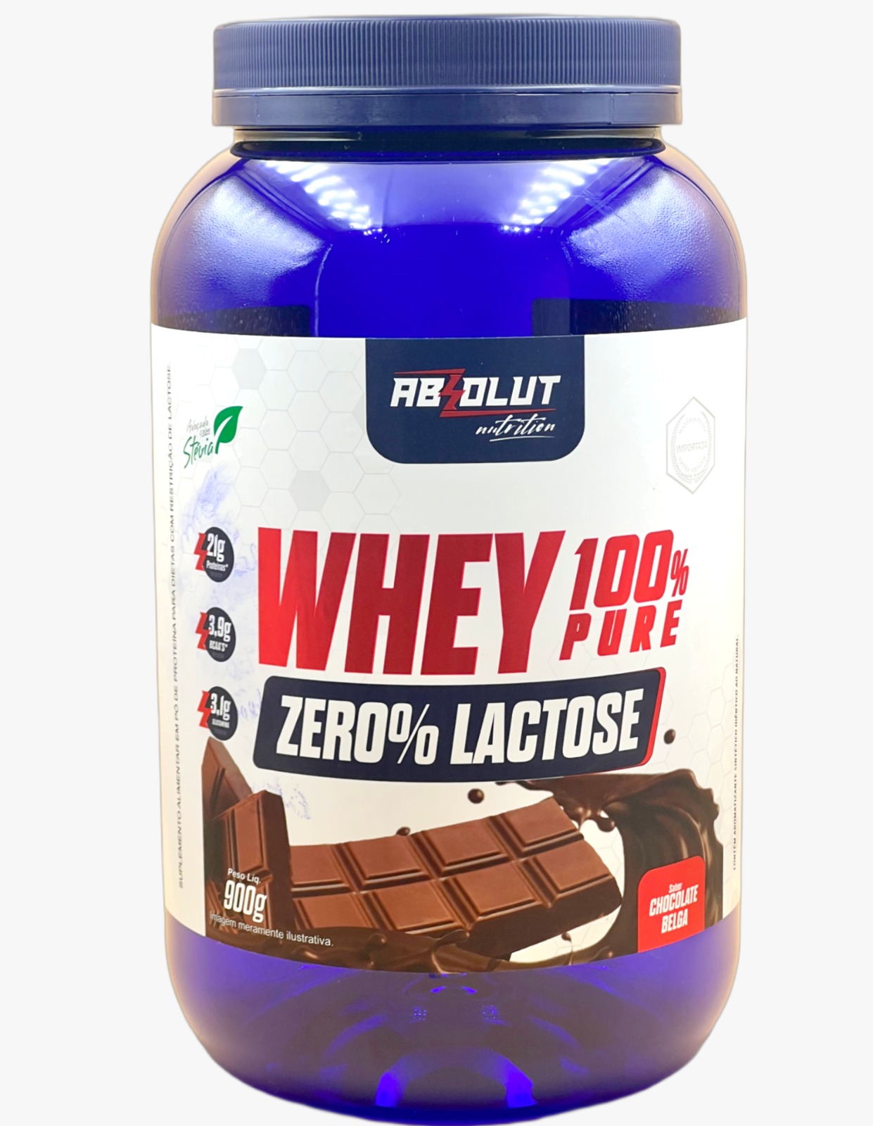 WHEY 100% PURE ZERO LACTOSE ABSOLUT NUTRITION - 900G